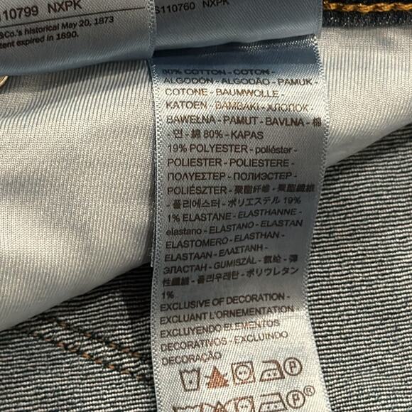 NWT Levi's 314 Shaping Straight Jeans Zealous Blue Dark Wash 22W - Picture 10 of 11